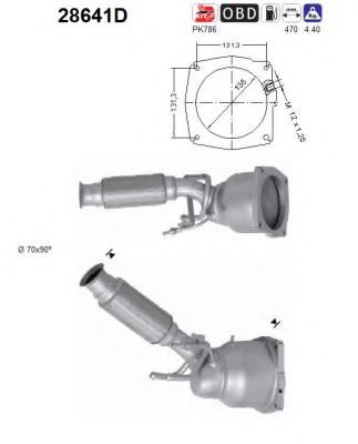 28641D AS Exhaust System Catalytic Converter