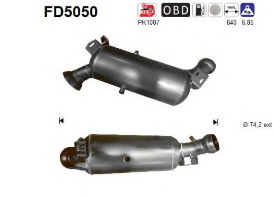 FD5050 AS Exhaust System Soot/Particulate Filter, exhaust system