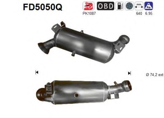 FD5050Q AS Exhaust System Soot/Particulate Filter, exhaust system