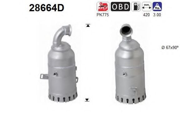 28664D AS Soot/Particulate Filter, exhaust system