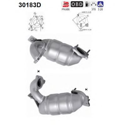 30183D AS Exhaust System Catalytic Converter