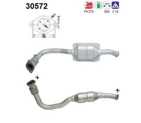 30572 AS Exhaust System Catalytic Converter