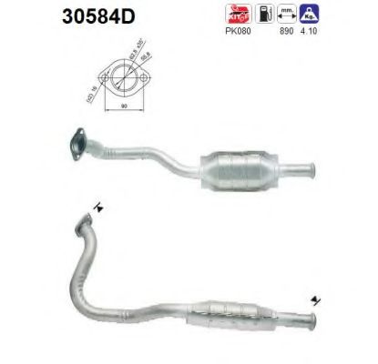 30584D AS Exhaust System Catalytic Converter