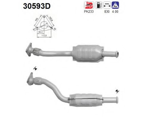 30593D AS Exhaust System Catalytic Converter