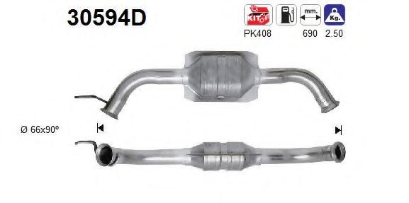 30594D AS Exhaust System Catalytic Converter