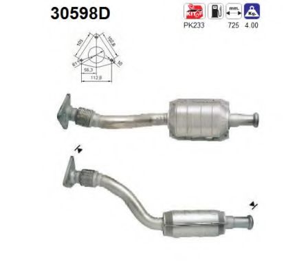 30598D AS Exhaust System Catalytic Converter