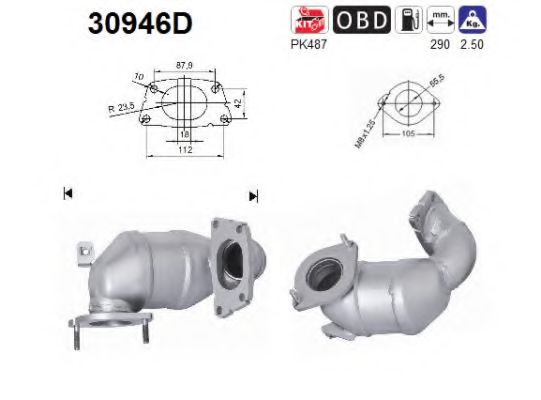 30946D AS Exhaust System Pre-Catalyst