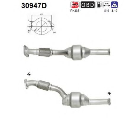 30947D AS Exhaust System Catalytic Converter