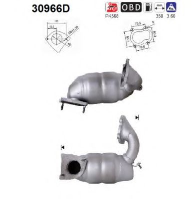 30966D AS Exhaust System Catalytic Converter