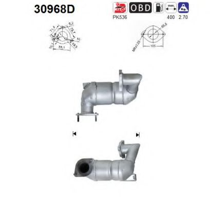 30968D AS Exhaust System Catalytic Converter