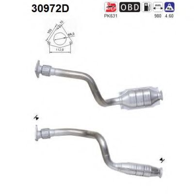 30972D AS Exhaust System Catalytic Converter
