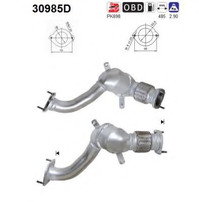 30985D AS Exhaust System Catalytic Converter
