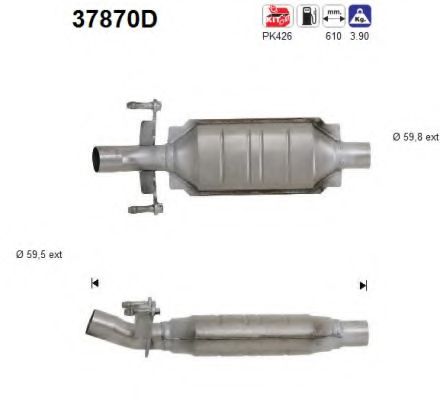 37870D AS Exhaust System Catalytic Converter