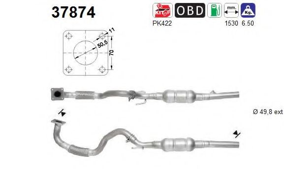37874 AS Wheel Suspension Repair Kit, suspension strut