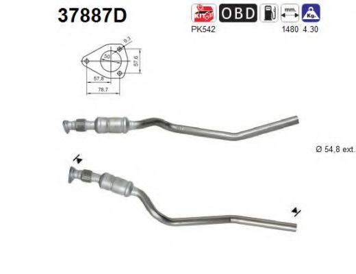37887D AS Exhaust System Catalytic Converter