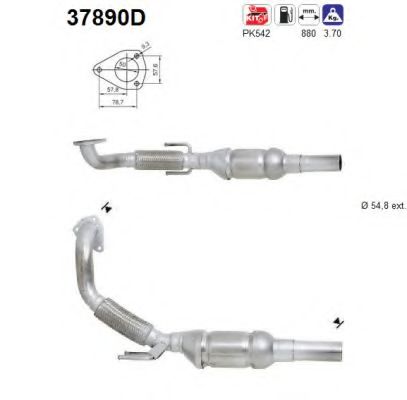 37890D AS Exhaust System Catalytic Converter