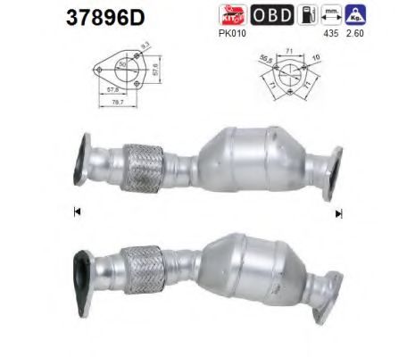 37896D AS Exhaust System Catalytic Converter