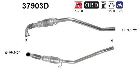 37903D AS Exhaust System Catalytic Converter