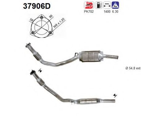 37906D AS Exhaust System Catalytic Converter