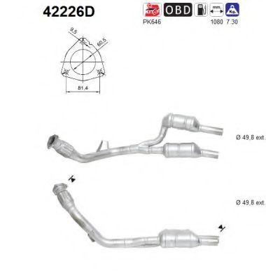 42226D AS Exhaust System Catalytic Converter