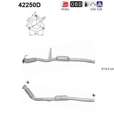 42250D AS Exhaust System Catalytic Converter