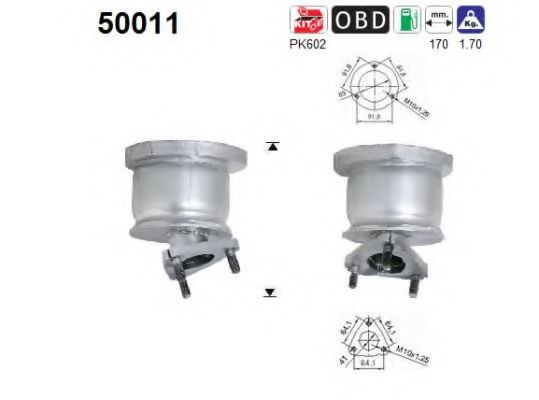 50011 AS Catalytic Converter