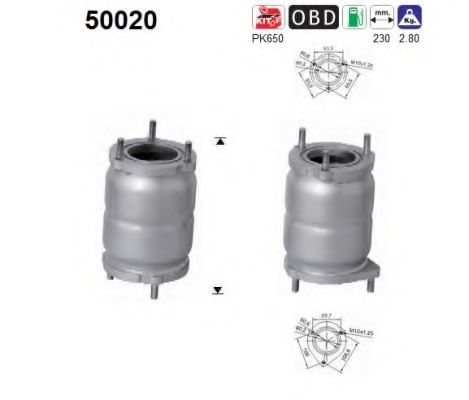 50020 AS Cylinder Head Gasket, cylinder head