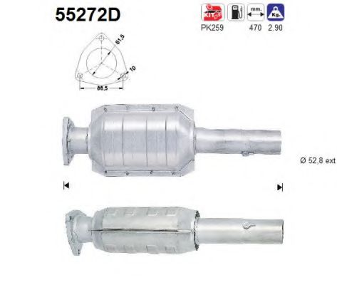 55272D AS Exhaust System Catalytic Converter