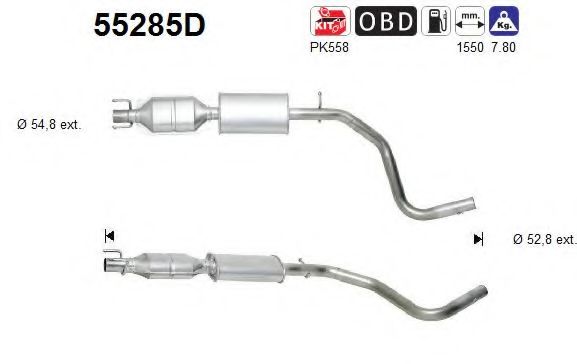 55285D AS Exhaust System Catalytic Converter