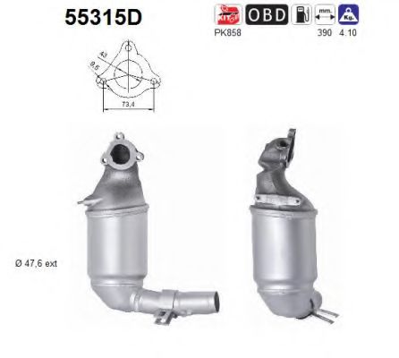 55315D AS Exhaust System Catalytic Converter