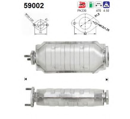 59002 AS Cylinder Head Gasket, cylinder head cover