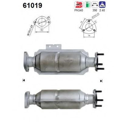 61019 AS Exhaust System Catalytic Converter