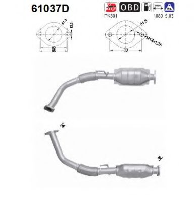 61037D AS Exhaust System Catalytic Converter