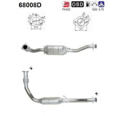 68008D AS Exhaust System Catalytic Converter