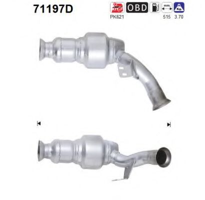 71197D AS Exhaust System Catalytic Converter