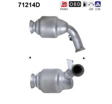 71214D AS Exhaust System Catalytic Converter