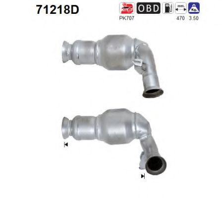 71218D AS Exhaust System Catalytic Converter