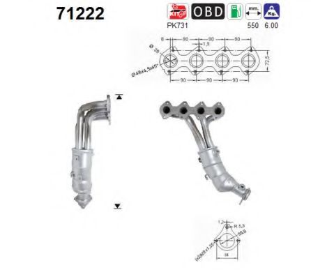 71222 AS Brake System Brake Master Cylinder
