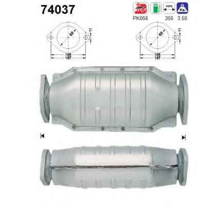 74037 AS Exhaust System Catalytic Converter