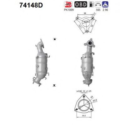 74148D AS Exhaust System Catalytic Converter