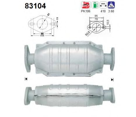 83104 AS Gasket, cylinder head cover