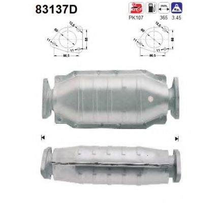 83137D AS Exhaust System Catalytic Converter