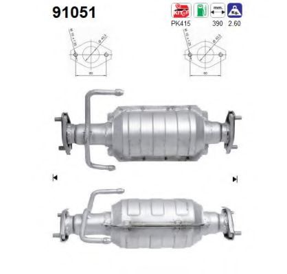 91051 AS Exhaust System Clamp, exhaust system