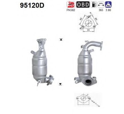 95120D AS Exhaust System Catalytic Converter