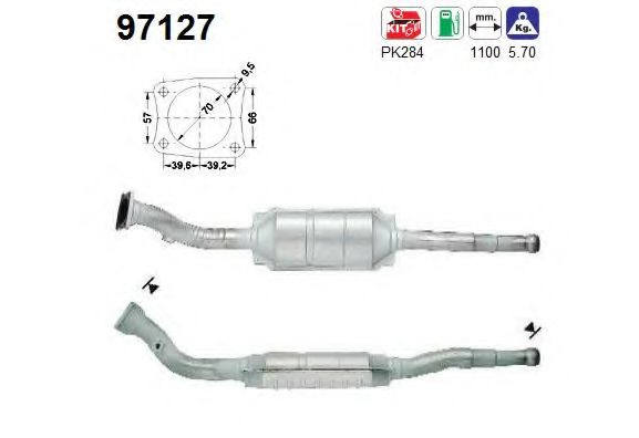 97127 AS Exhaust System Catalytic Converter