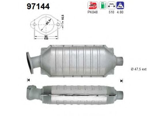97144 AS Exhaust System Catalytic Converter