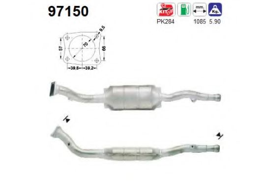 97150 AS Exhaust System Catalytic Converter