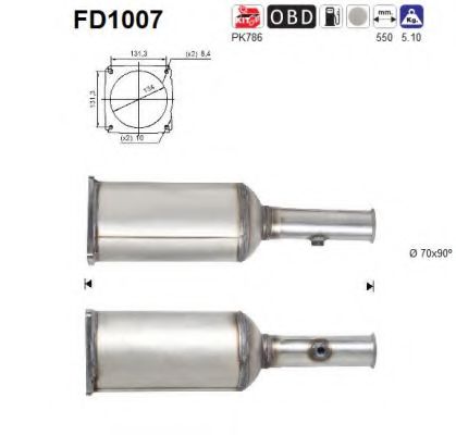 FD1007 AS Abgasanlage Ruß-/Partikelfilter, Abgasanlage