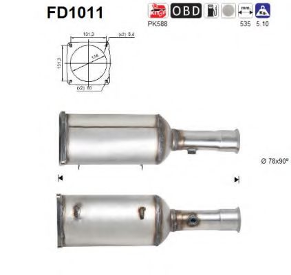 FD1011 AS Soot/Particulate Filter, exhaust system