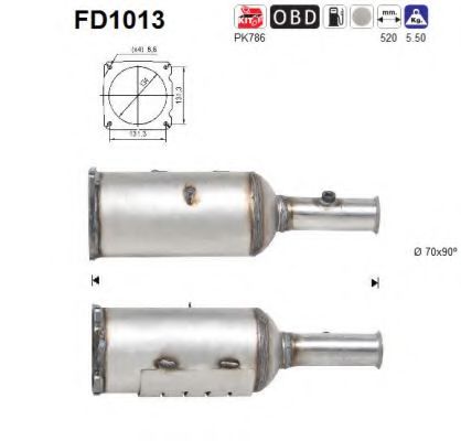 FD1013 AS Сажевый / частичный фильтр, система выхлопа ОГ